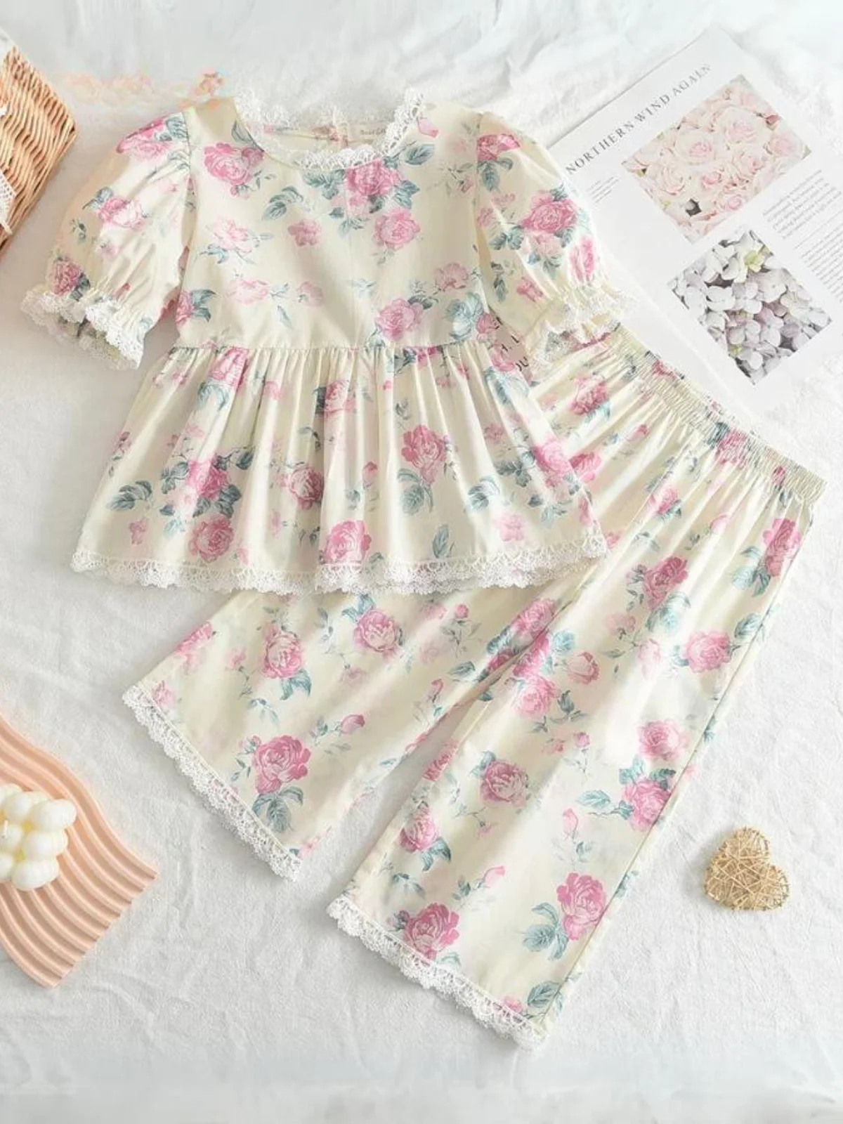 Blooming In Comfort Floral Wide Leg Pants Set - Image 7